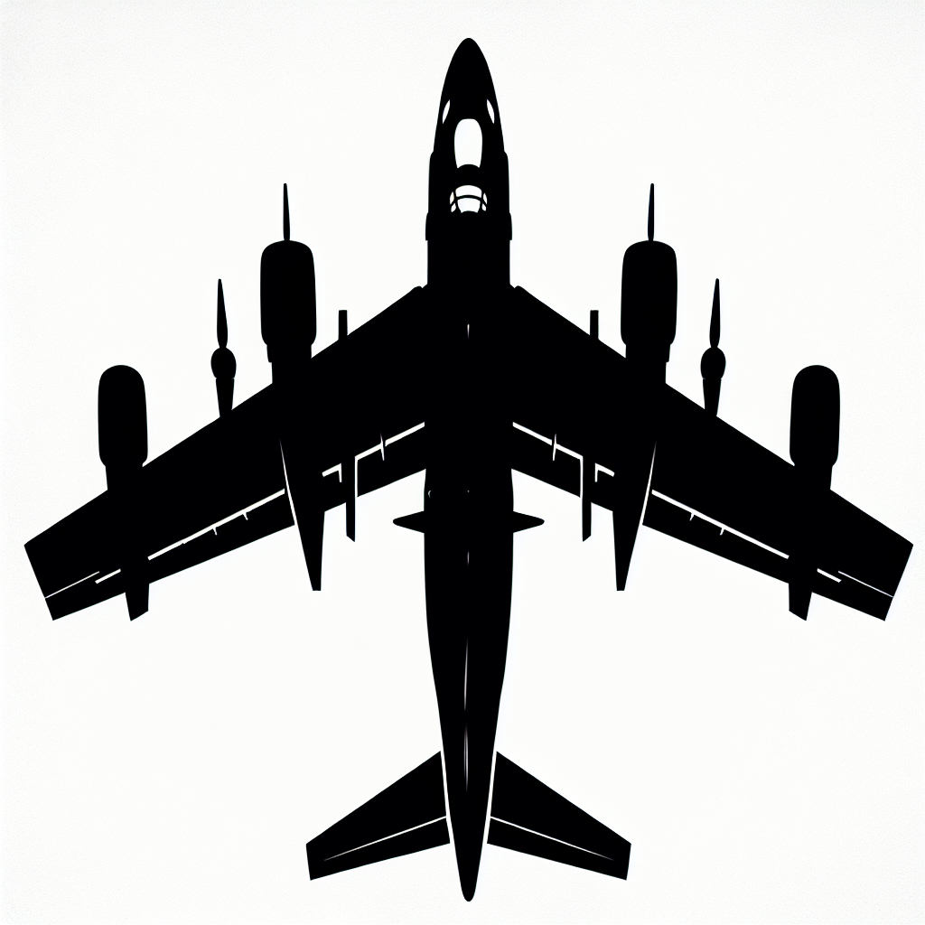 War Plane Vector Silhouette | Digital Download SVG