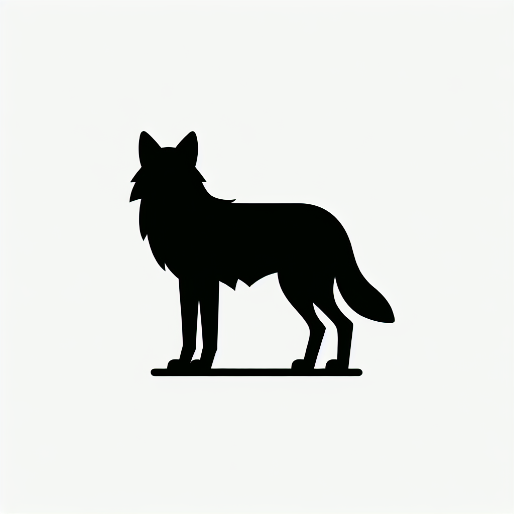 Wildlife Wolf Vector Silhouette | Digital Download SVG
