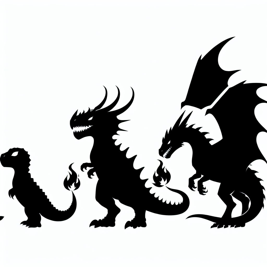 Charmander (pokémon) Evolution Silhouette Vector Silhouette Digital