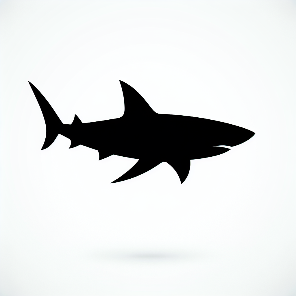 Shark Vector Silhouette | Digital Download SVG