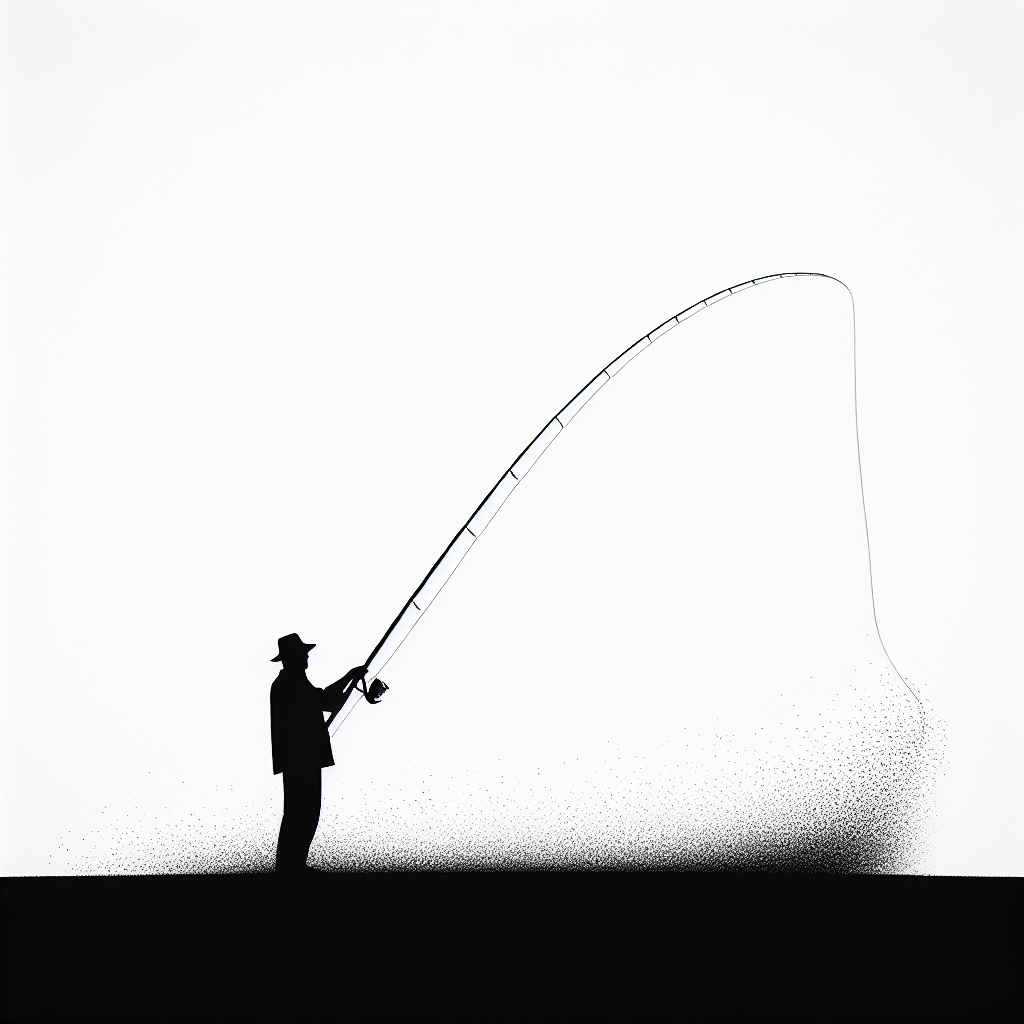 Fishing / Fisherman Silhouette Scenes Vector Silhouette Digital