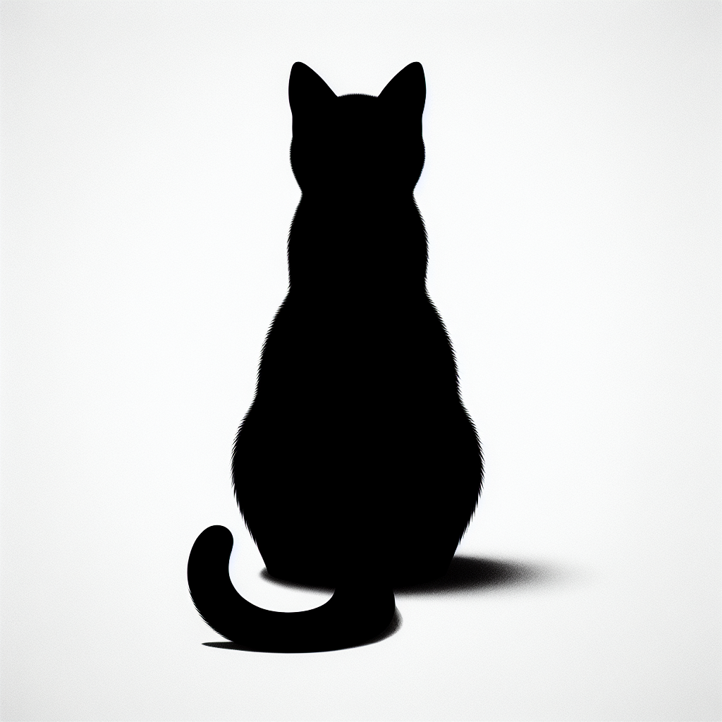 Cats (back Facing) Silhouette Art Vector Silhouette Digital Download