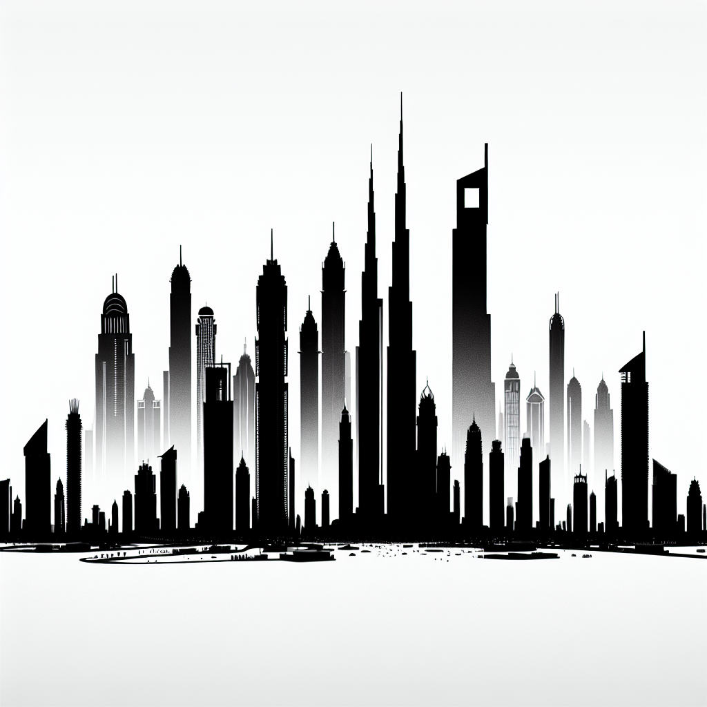 Dubai City Vector Silhouette | Digital Download SVG