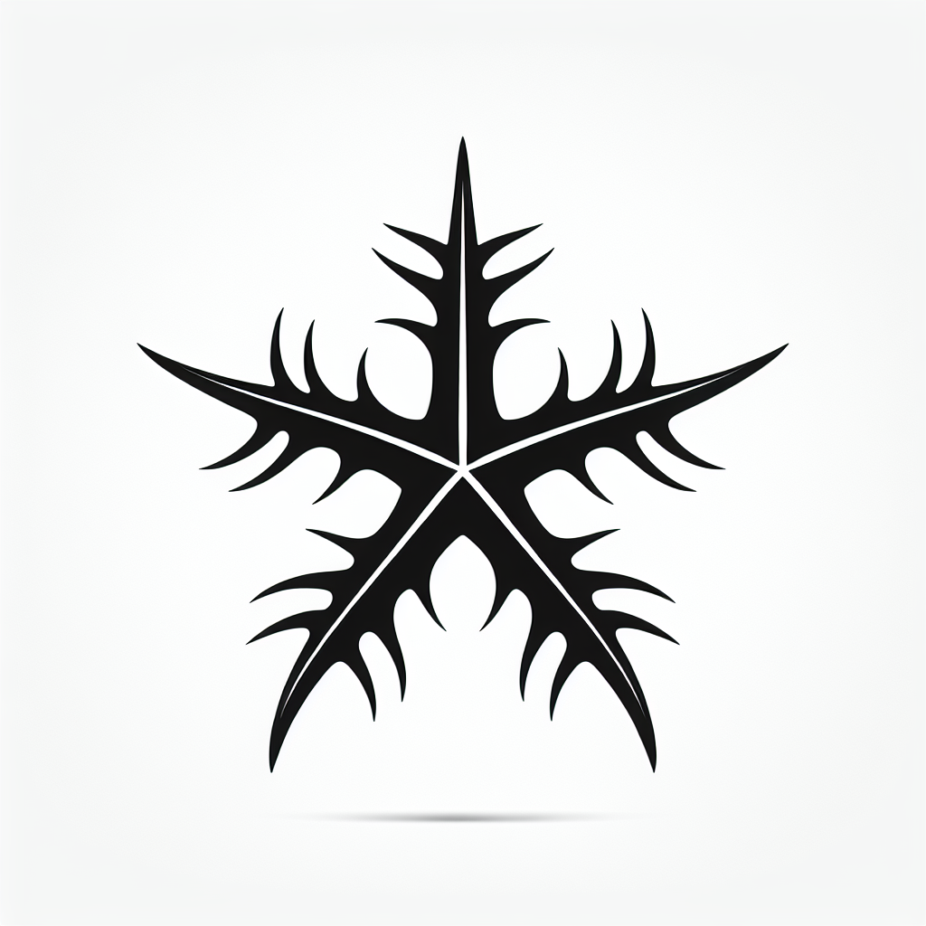 Starfish Exotic Design Vector Silhouette | Digital Download SVG
