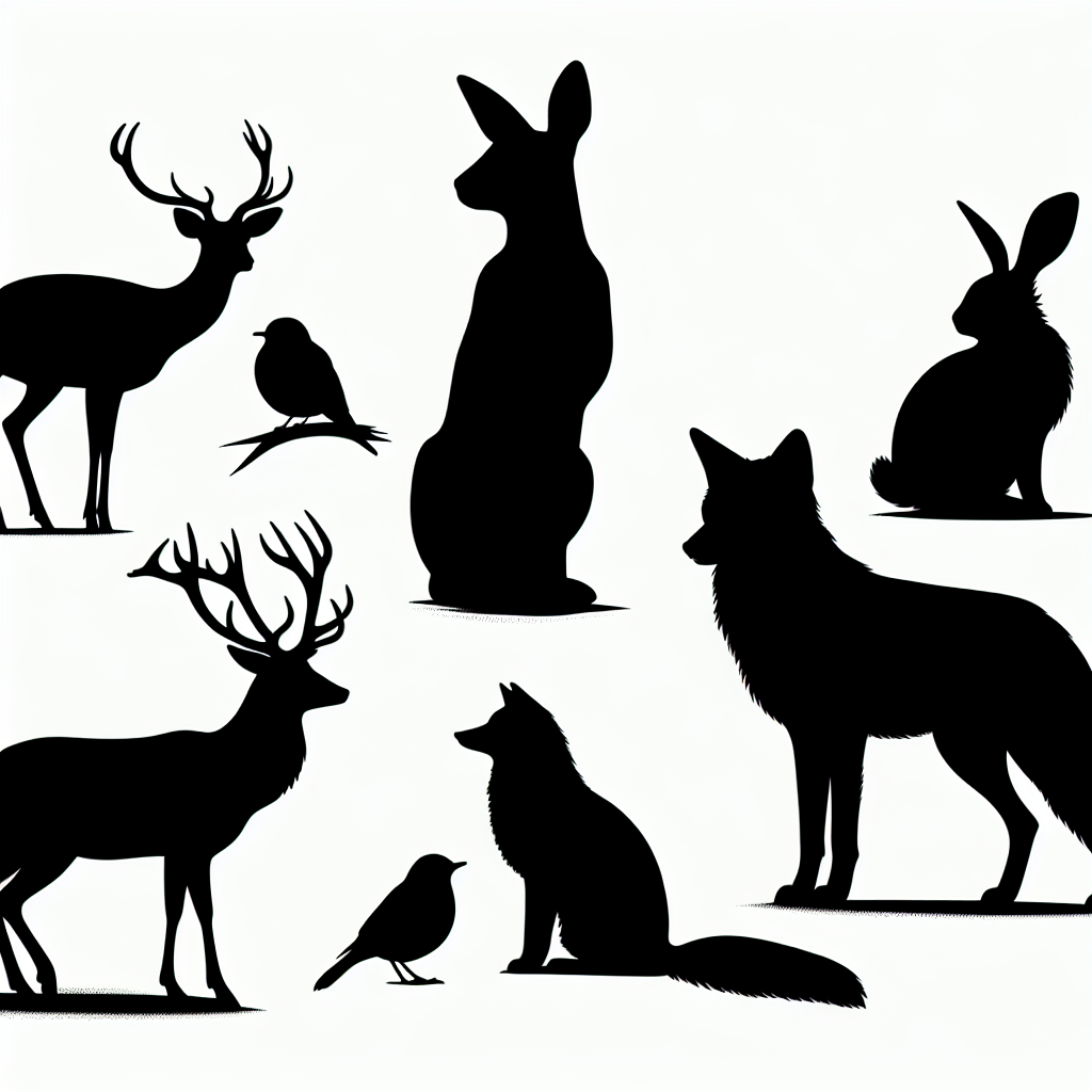 Forest Animal Silhouettes 2025 Rewarded Vector Silhouette Digital
