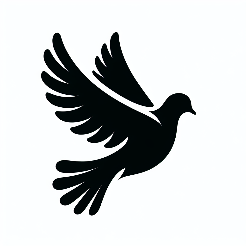 Dove Modern Vector Silhouette | Digital Download SVG