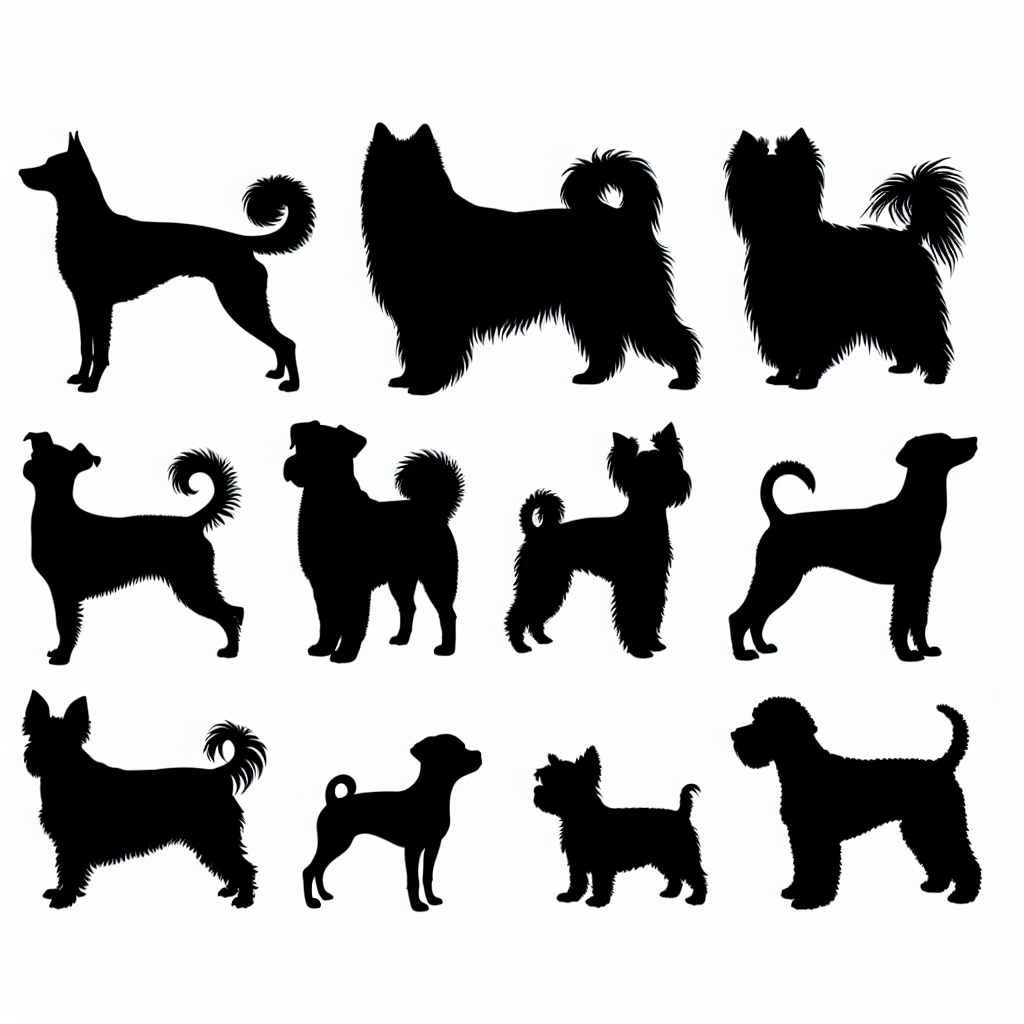 10 Icons Small Dogs Vector Silhouette | Digital Download SVG