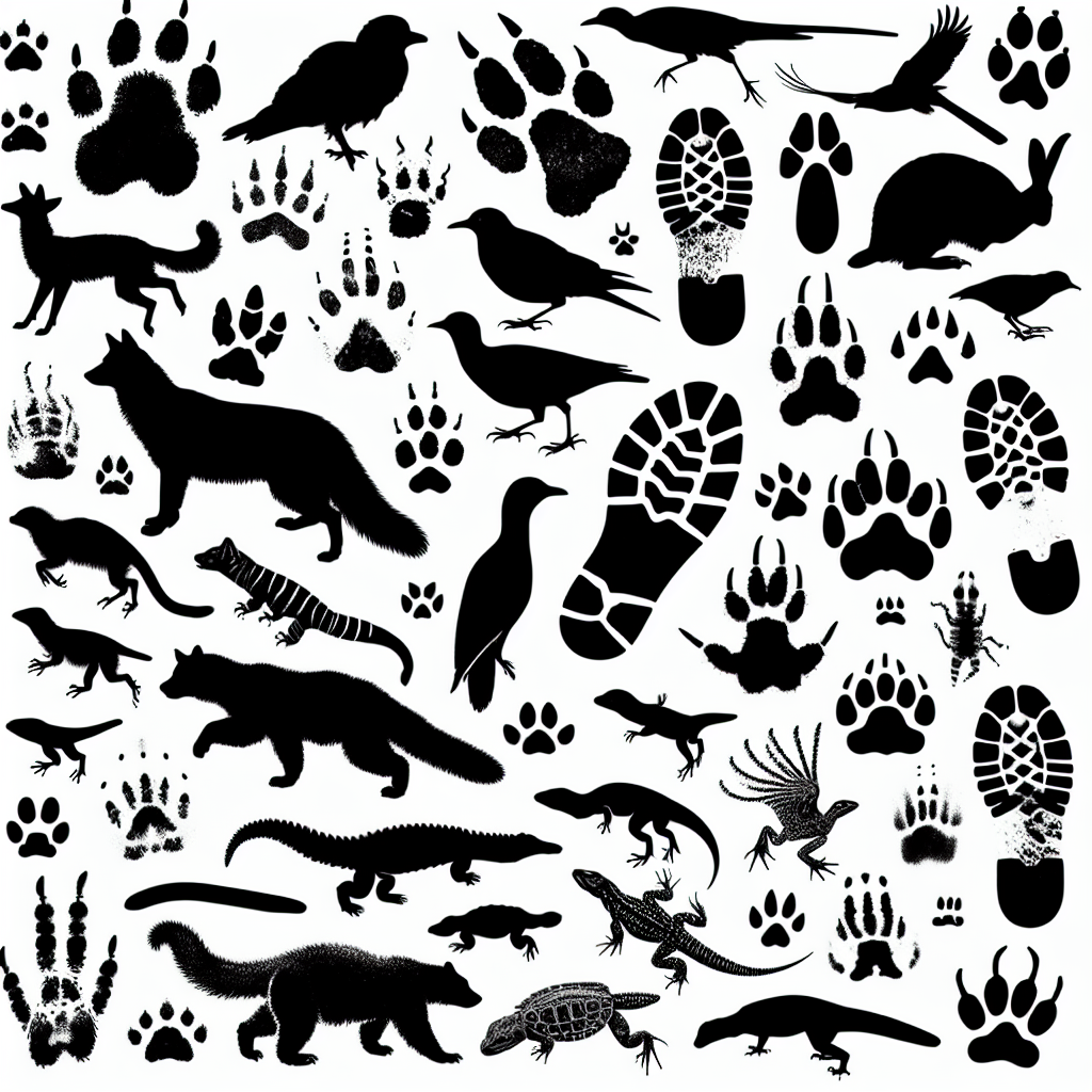 Animal Footprints Vector Silhouette | High-quality Digital SVG
