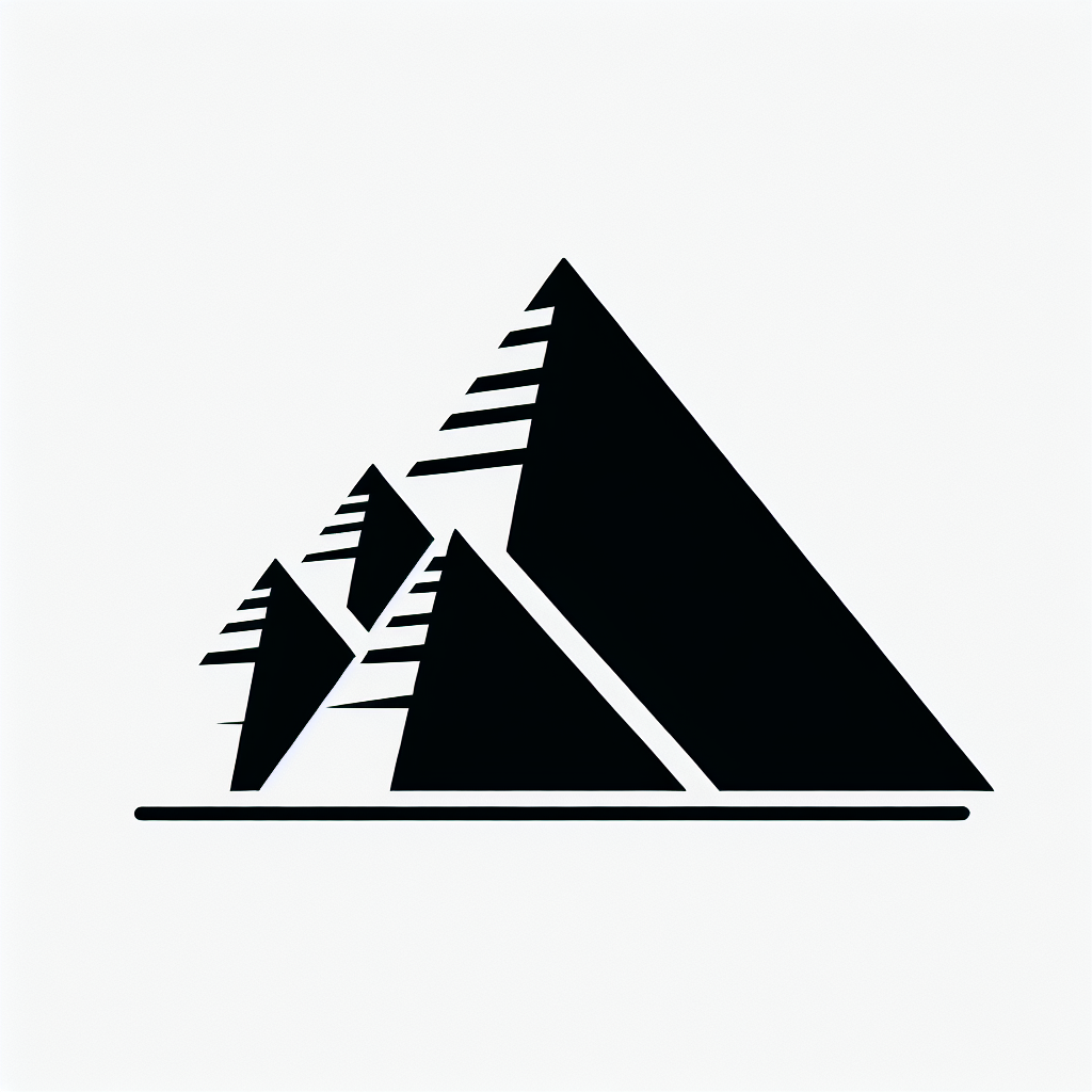Egypt Piramids Vector Silhouette | Digital Download SVG