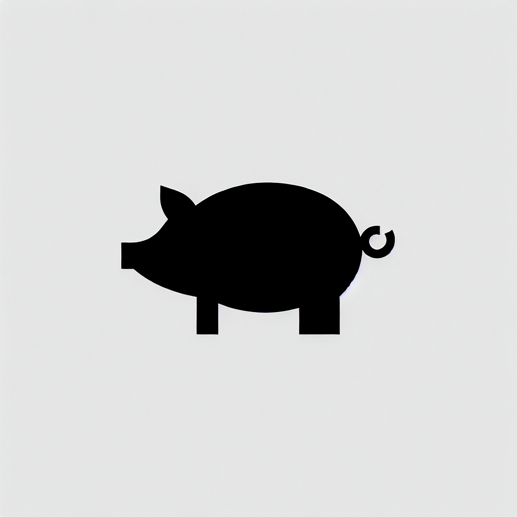 Pig Animals Vector Silhouette | Digital Download SVG