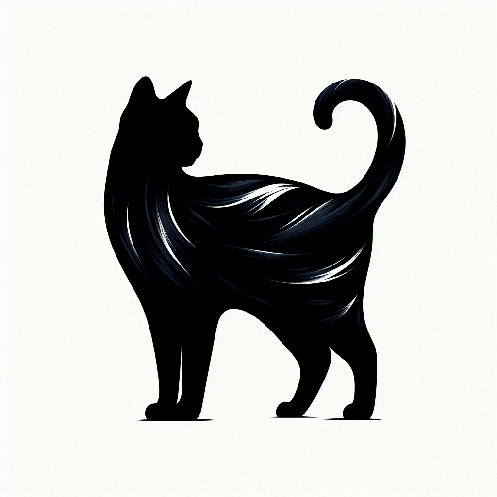 Cats (back Facing) Silhouette Art Vector Silhouette Digital Download