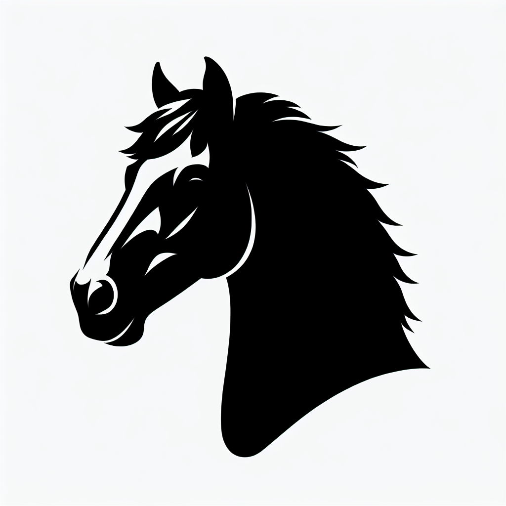 Horse Head Vector Silhouette | Digital Download SVG