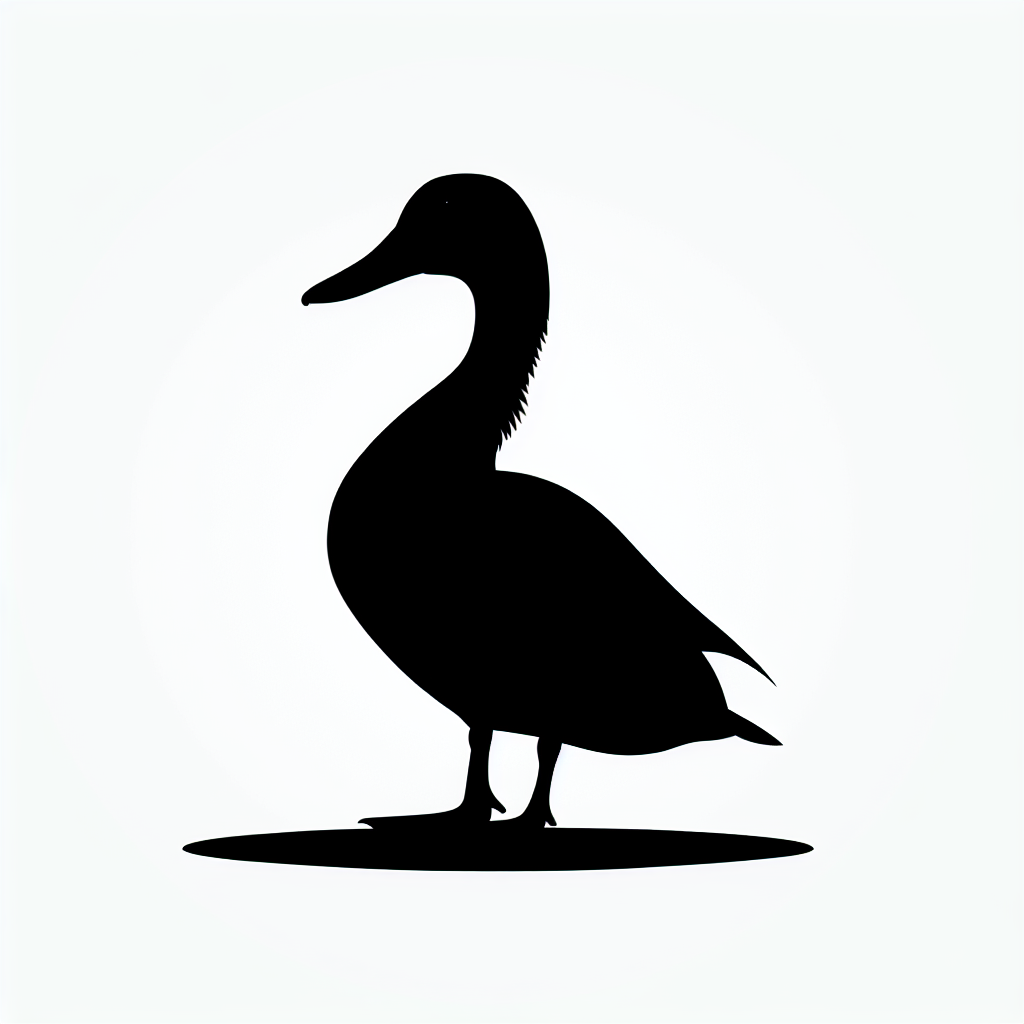 Wildlife Duck Vector Silhouette | Digital Download SVG