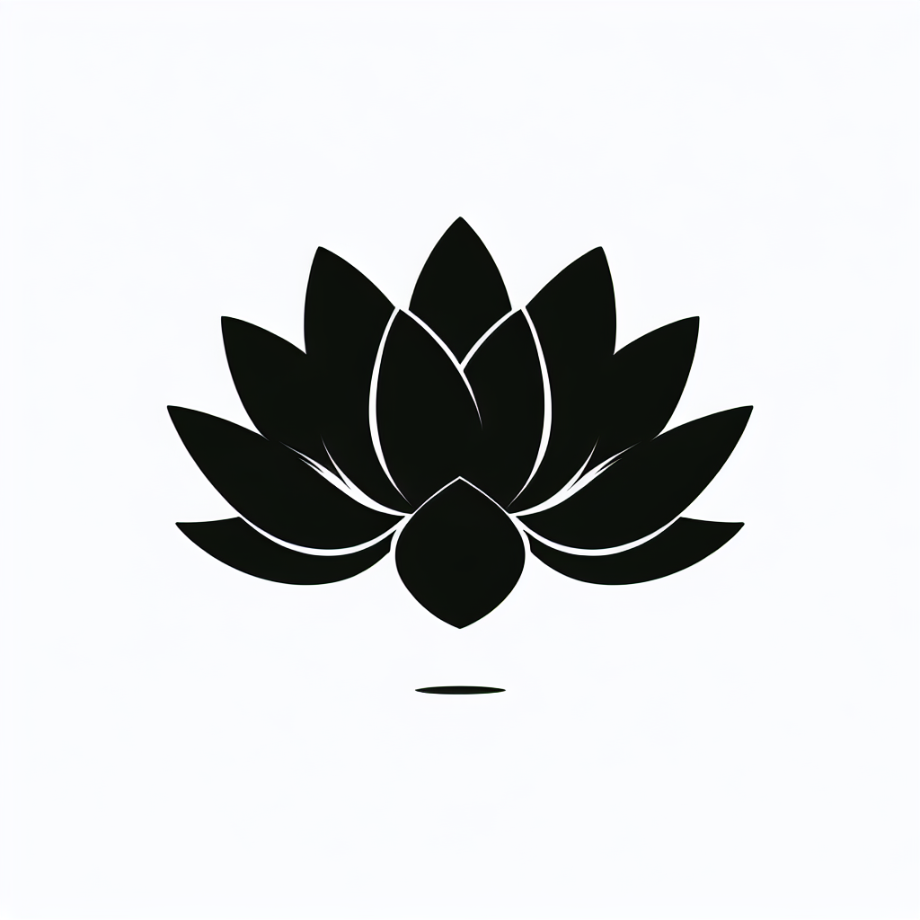 Lotus Flower Vector Silhouette | Digital Download SVG
