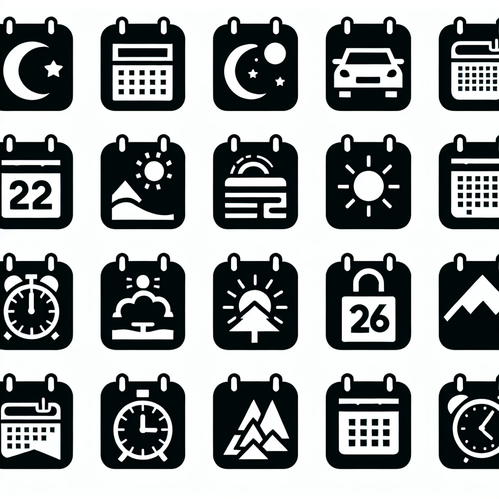 Calendar Icons 12 Pack Vector Silhouette | Digital Download SVG