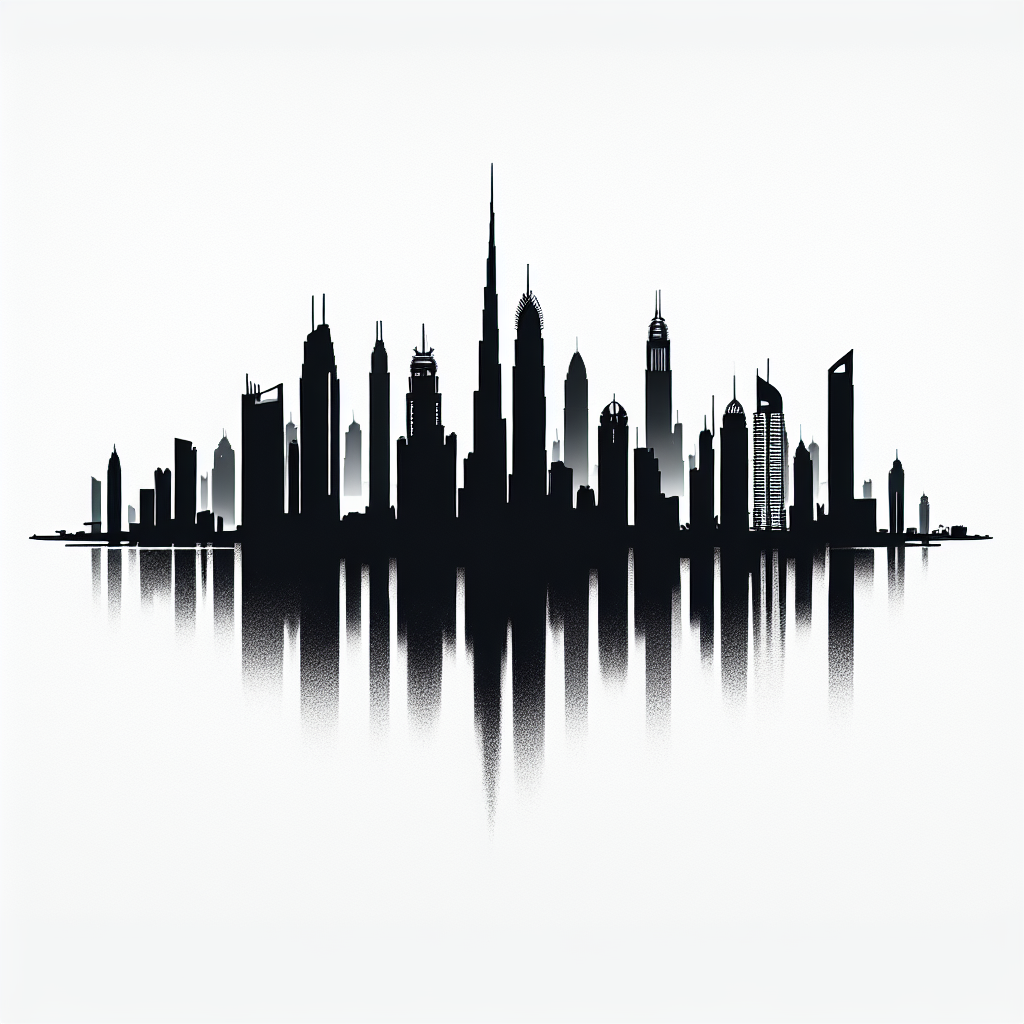 Dubai City Vector Silhouette | Digital Download SVG