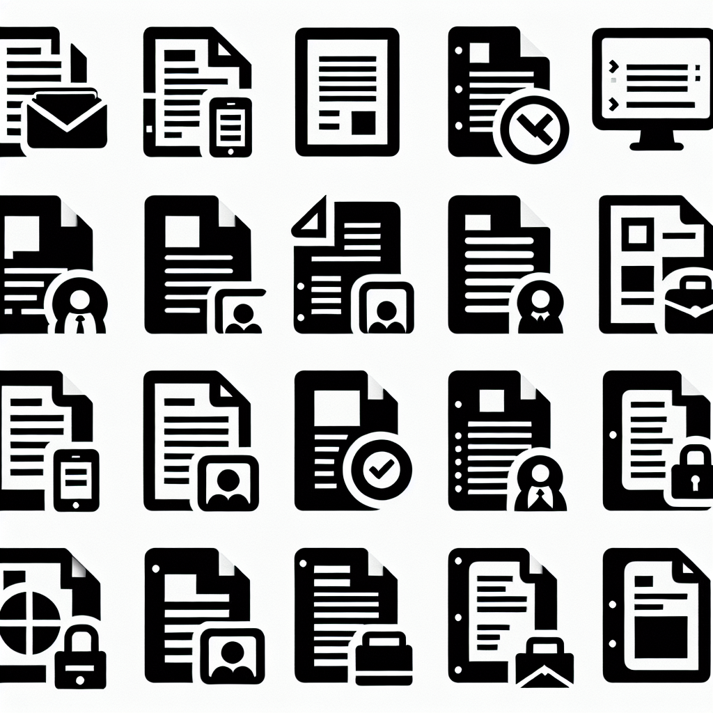 10 Document Icons Bundle Vector Silhouette | Digital Download SVG