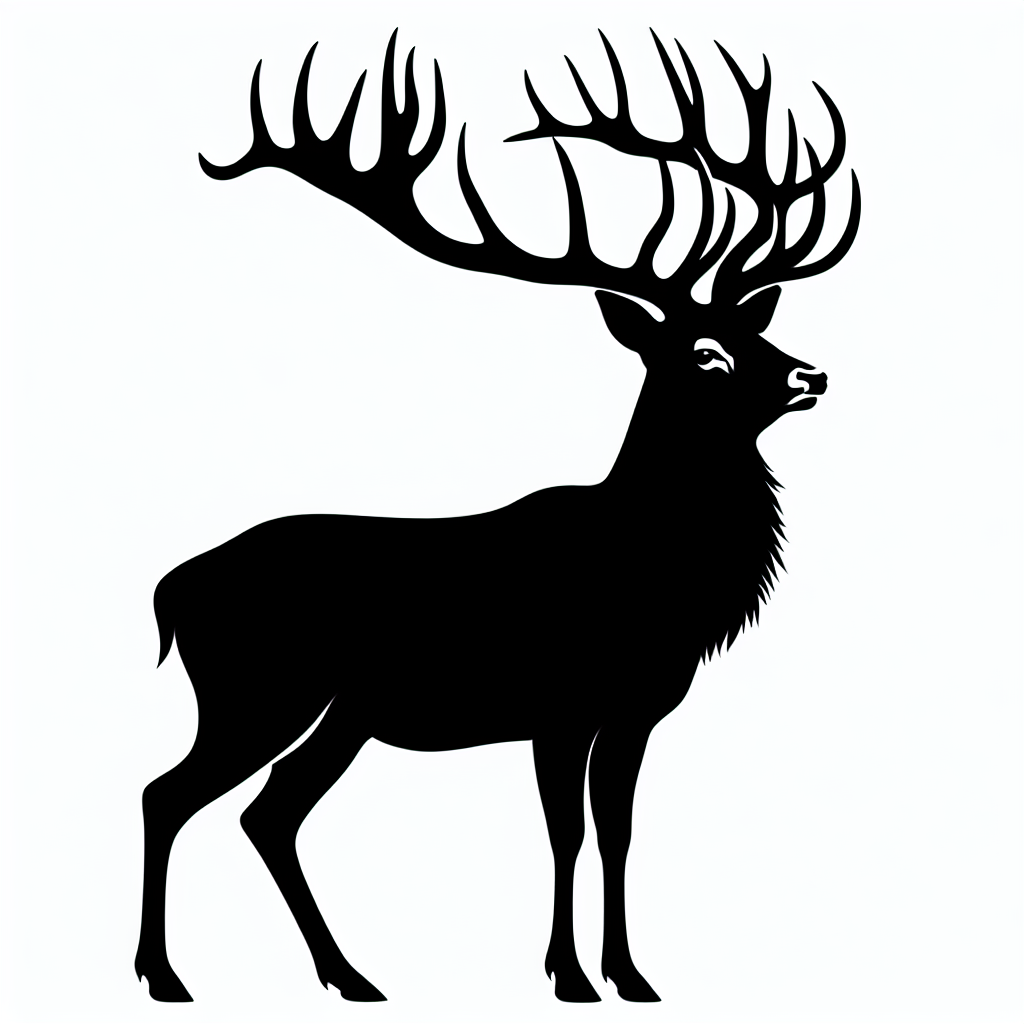 Buck From Flowers Vector Silhouette | High-quality Digital SVG