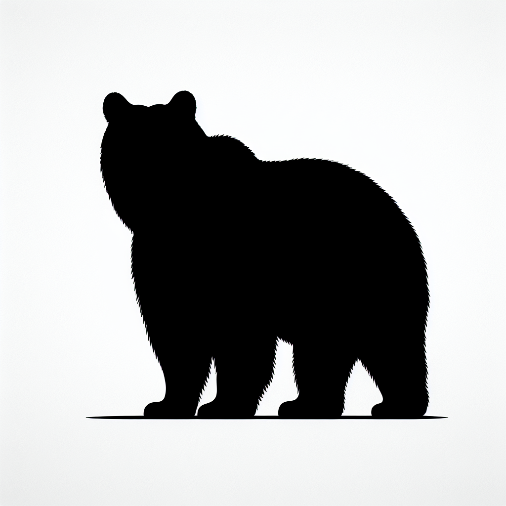Wildlife & Forest Creatures Bear Vector Silhouette Digital Download