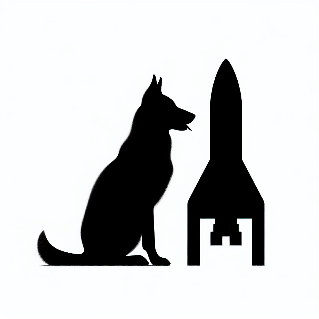 Dog Ir Starlink Rocket Vector Silhouette | Digital Download SVG