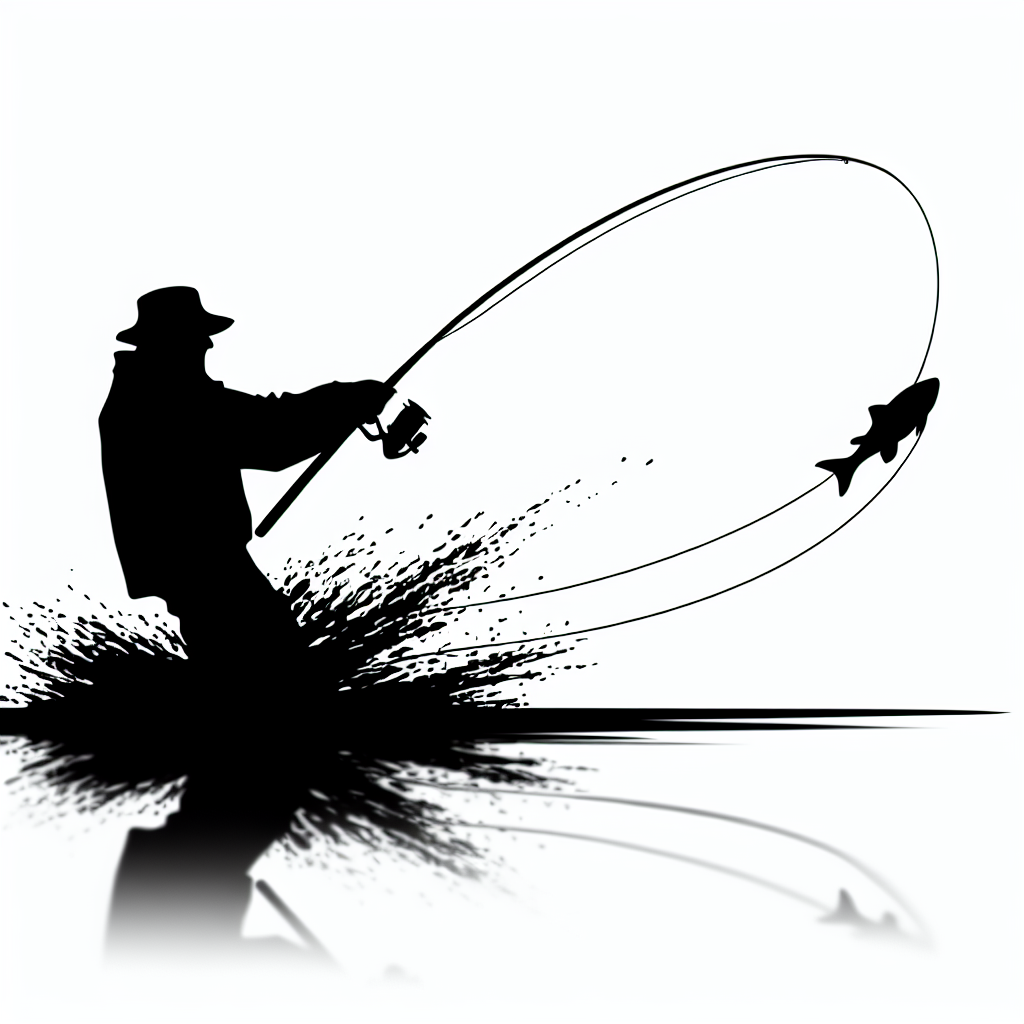 Fishing / Fisherman Silhouette Scenes Vector Silhouette Digital