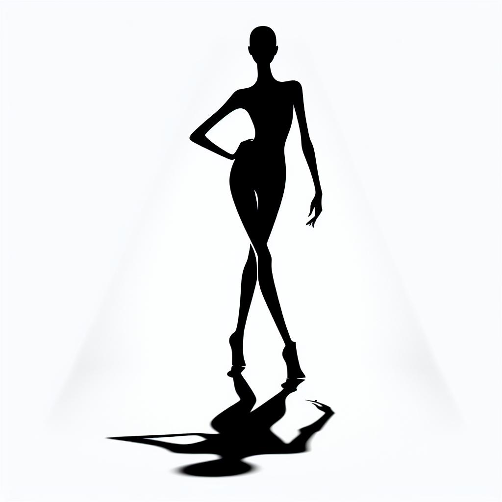 Supermodel Vector Silhouette | Digital Download SVG
