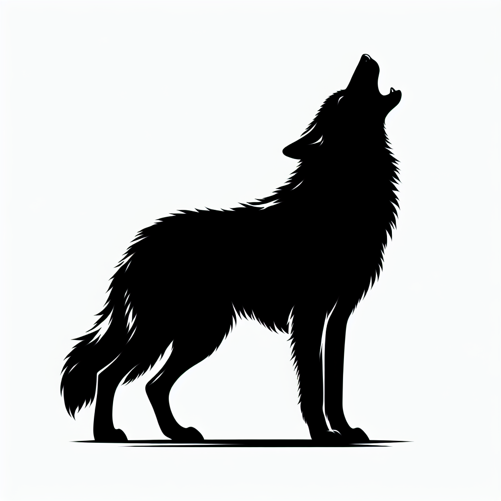 Wildlife Wolf Made From Flowers Vector Silhouette Download | SVG Files