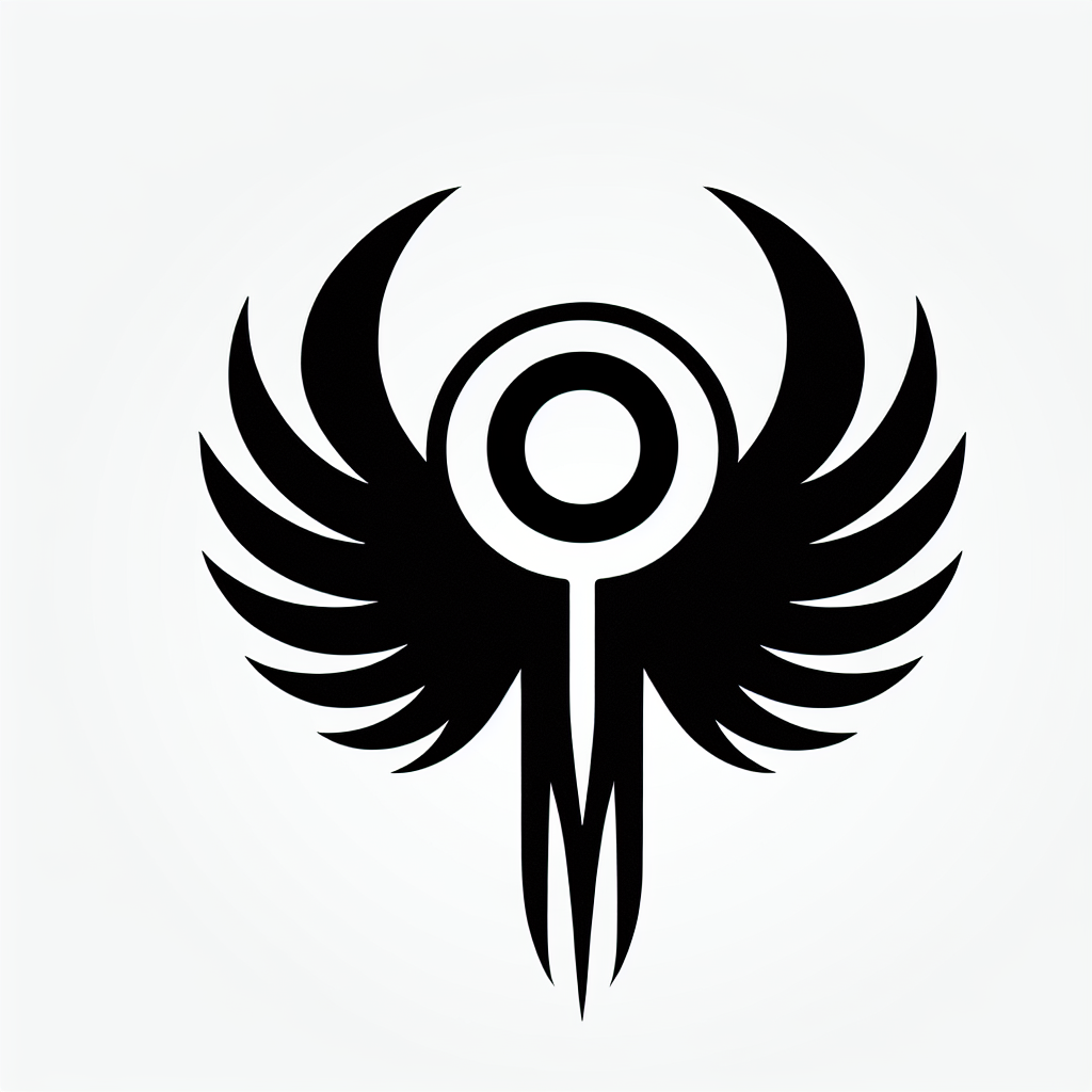 Angel Modern Symbol Vector Silhouette | Digital Download SVG