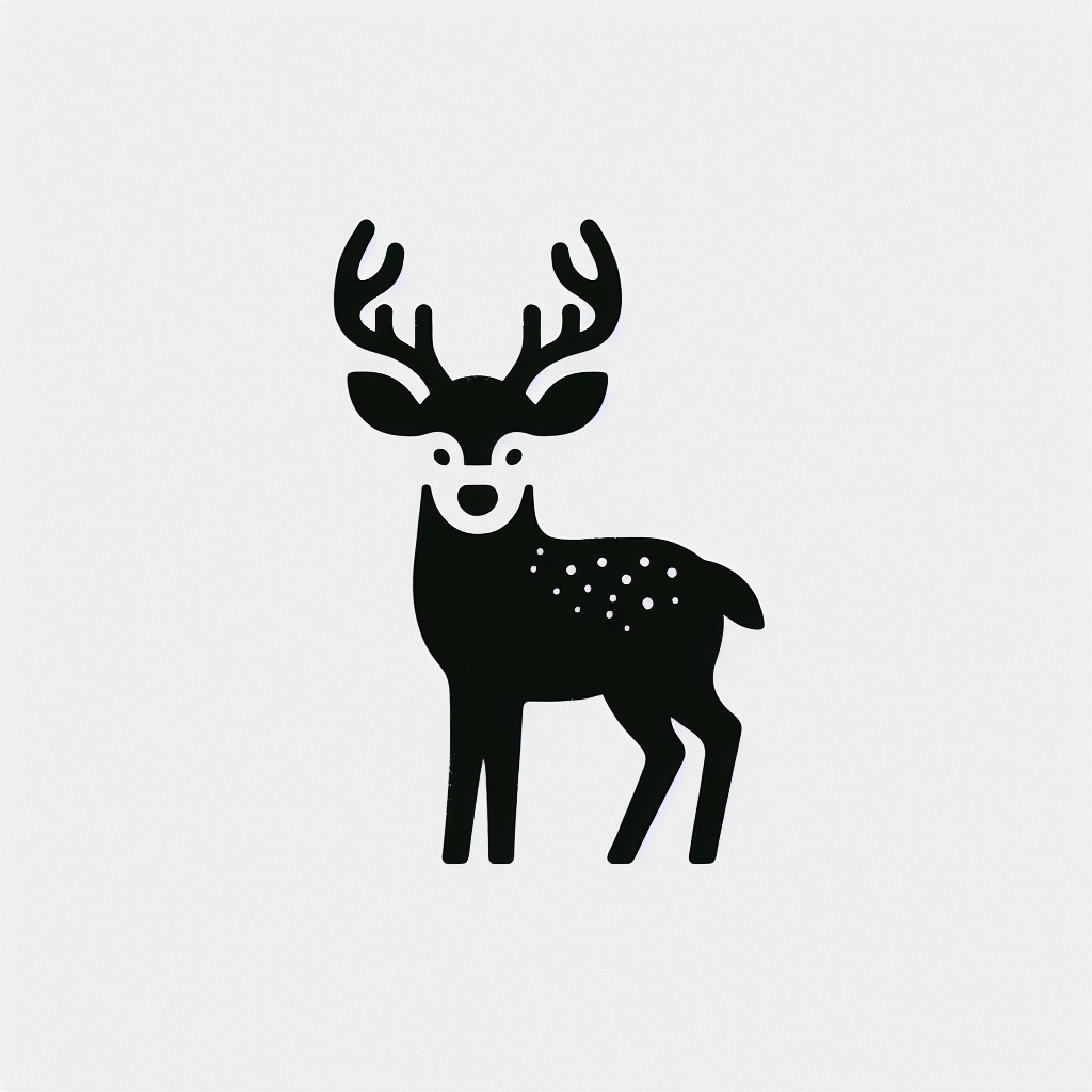 Buck Cute Vector Silhouette | Digital Download SVG