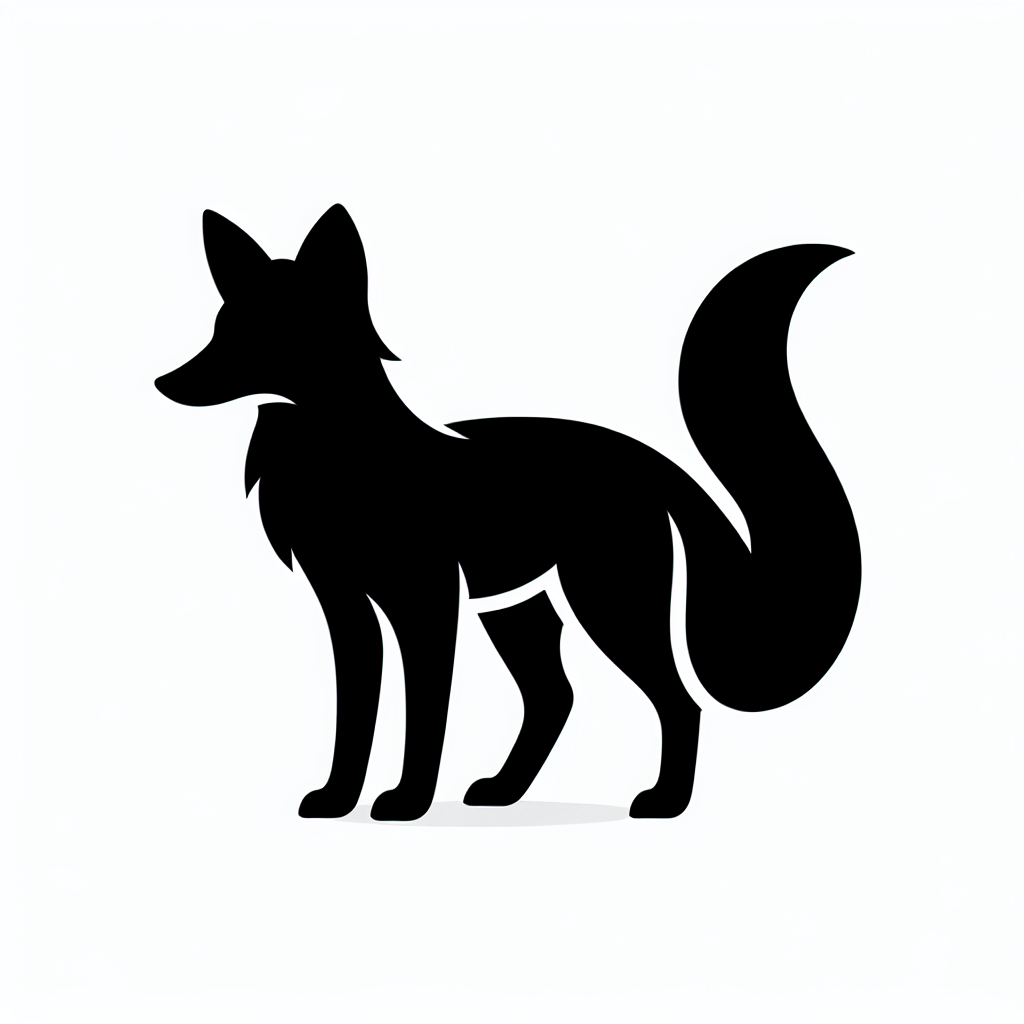 Wildlife Fox Vector Silhouette | Digital Download SVG
