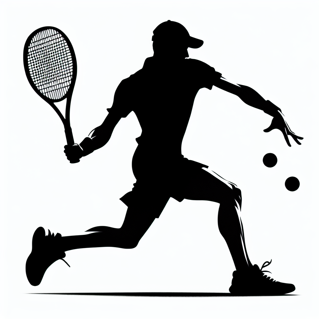 Tennis Player Vector Silhouette | Digital Download SVG
