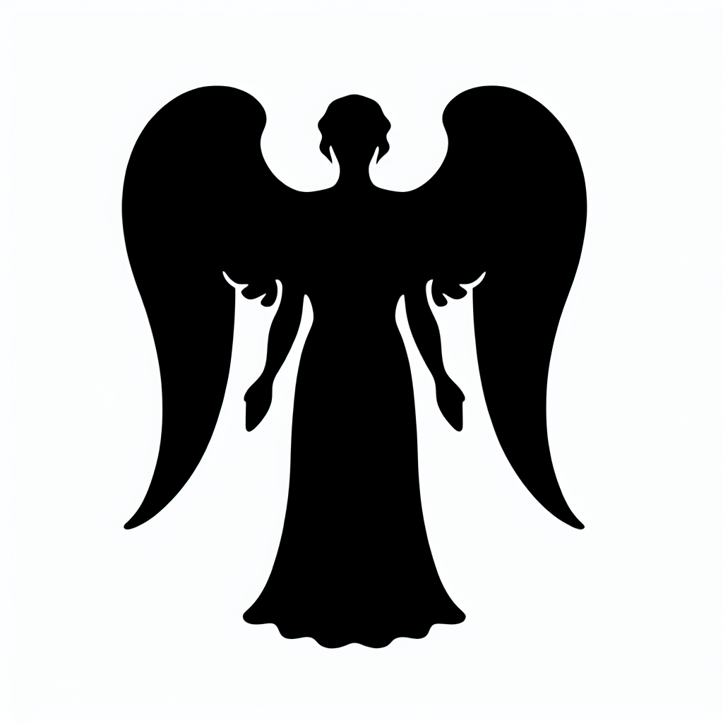 Angel Symbol Vector Silhouette | Digital Download SVG