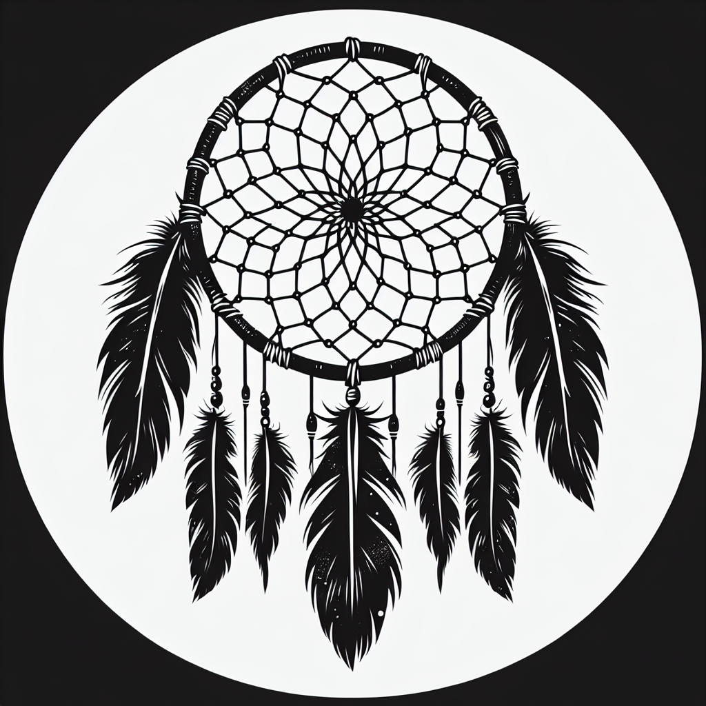 Dreamcatcher Vector Silhouette | Digital Download SVG