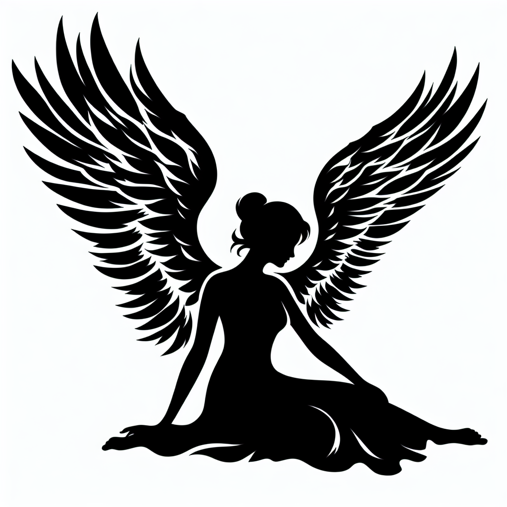 Angel Silhouette Imagery Vector Silhouette | Digital Download SVG