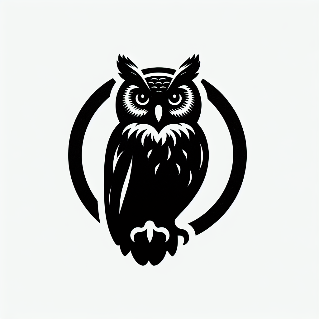 Owl Made From Flowers Vector Silhouette | Digital Download SVG