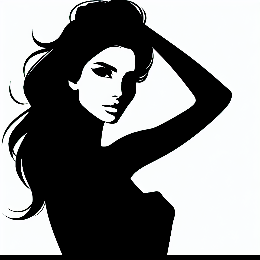 Supermodel Amazing Vector Silhouette | High-quality Digital SVG