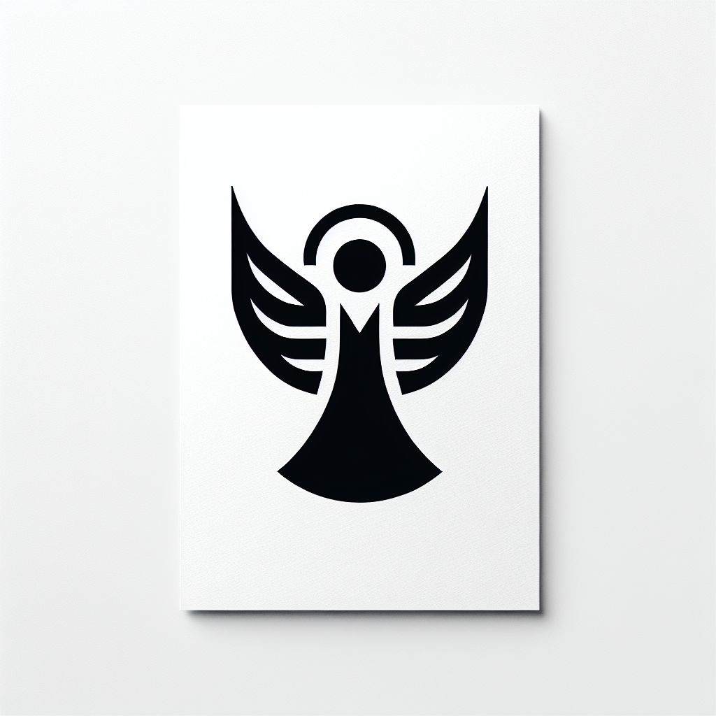 Angel Modern Symbol Vector Silhouette | Digital Download SVG