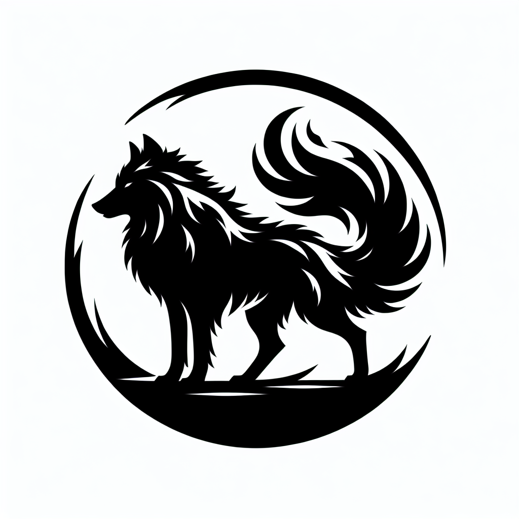 Wildlife Wolf Made From Flowers Vector Silhouette Download | SVG Files