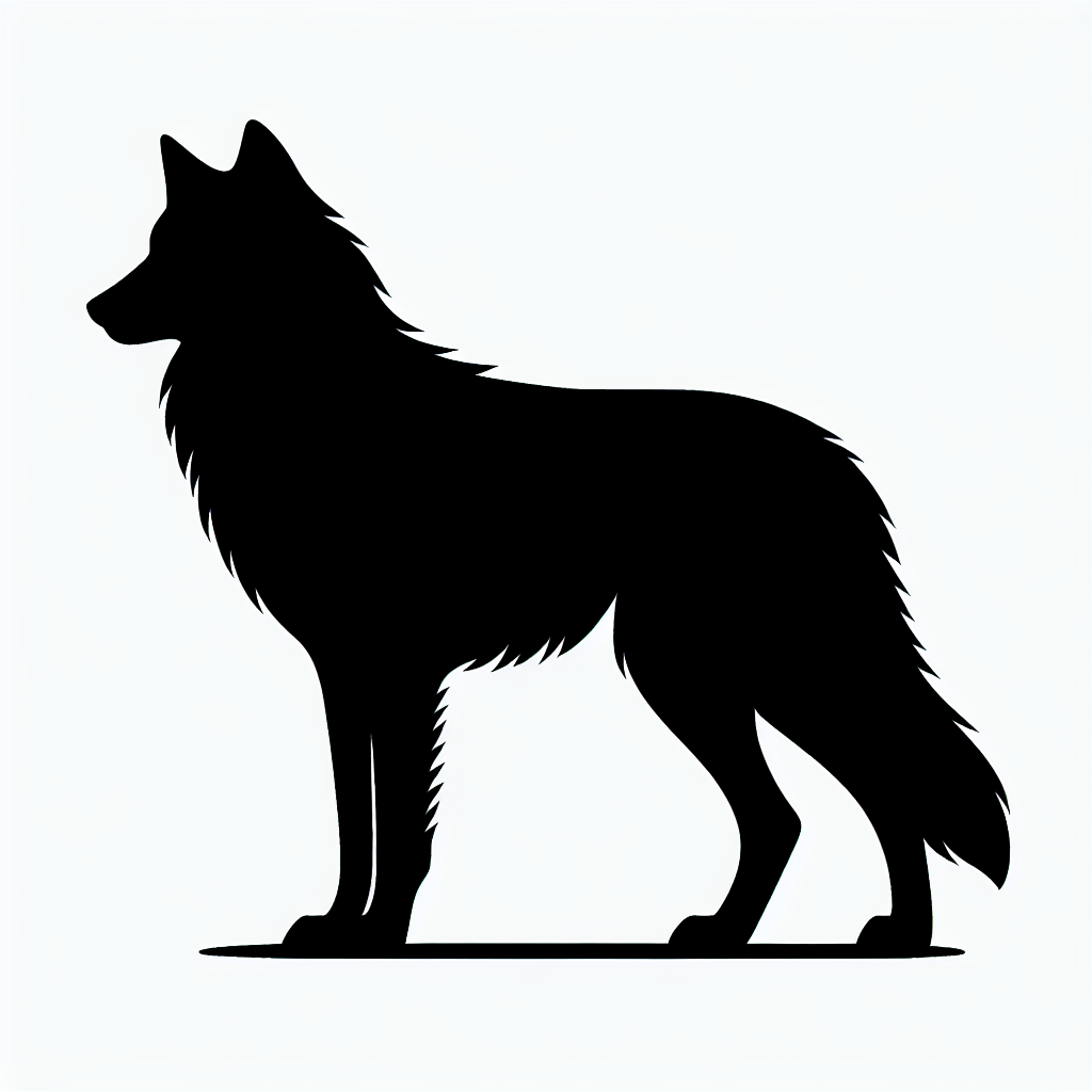 Wildlife Wolf Made From Flowers Vector Silhouette Download | SVG Files