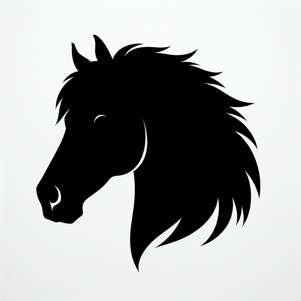 Horse Head Vector Silhouette | Digital Download SVG