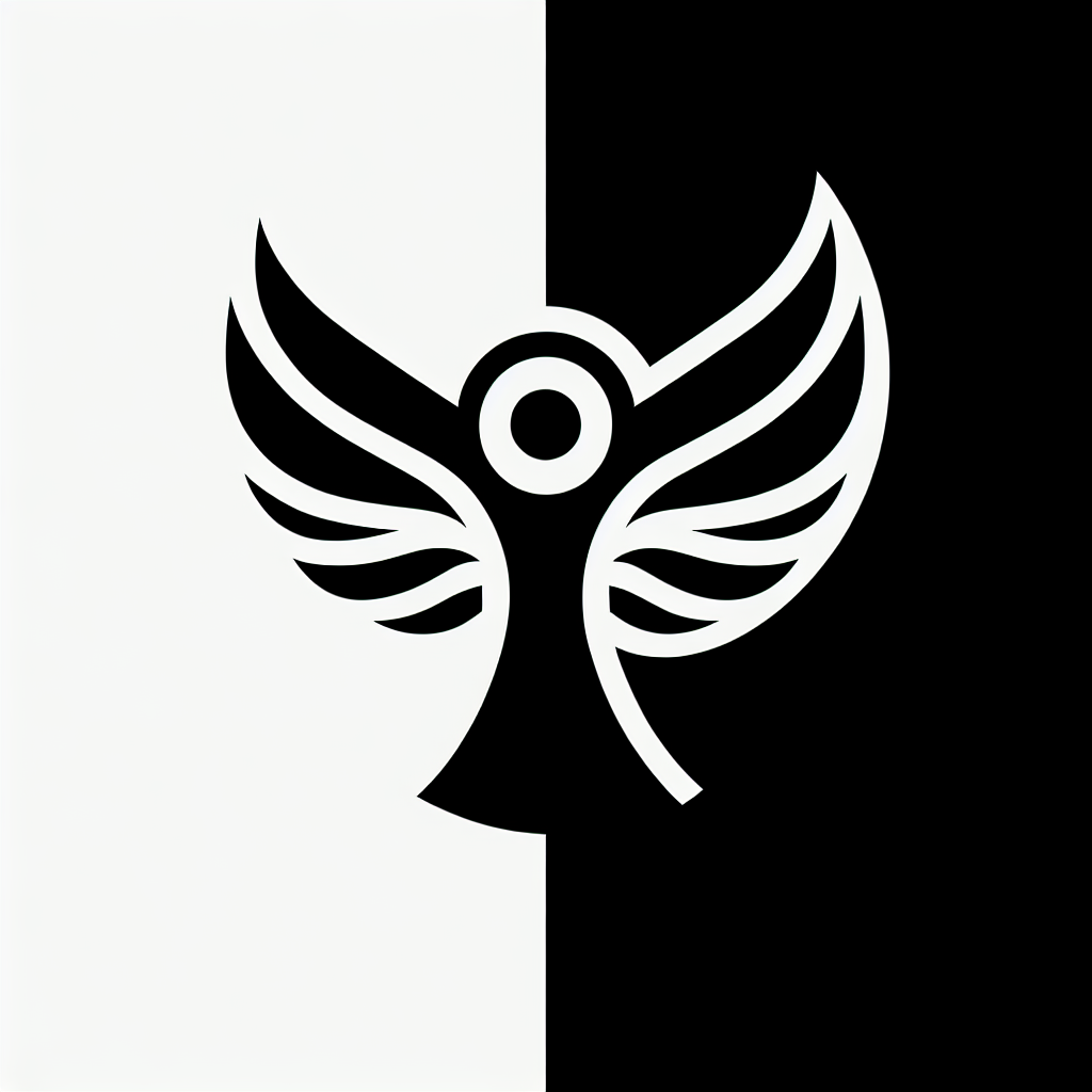 Angel Modern Symbol Vector Silhouette | Digital Download SVG