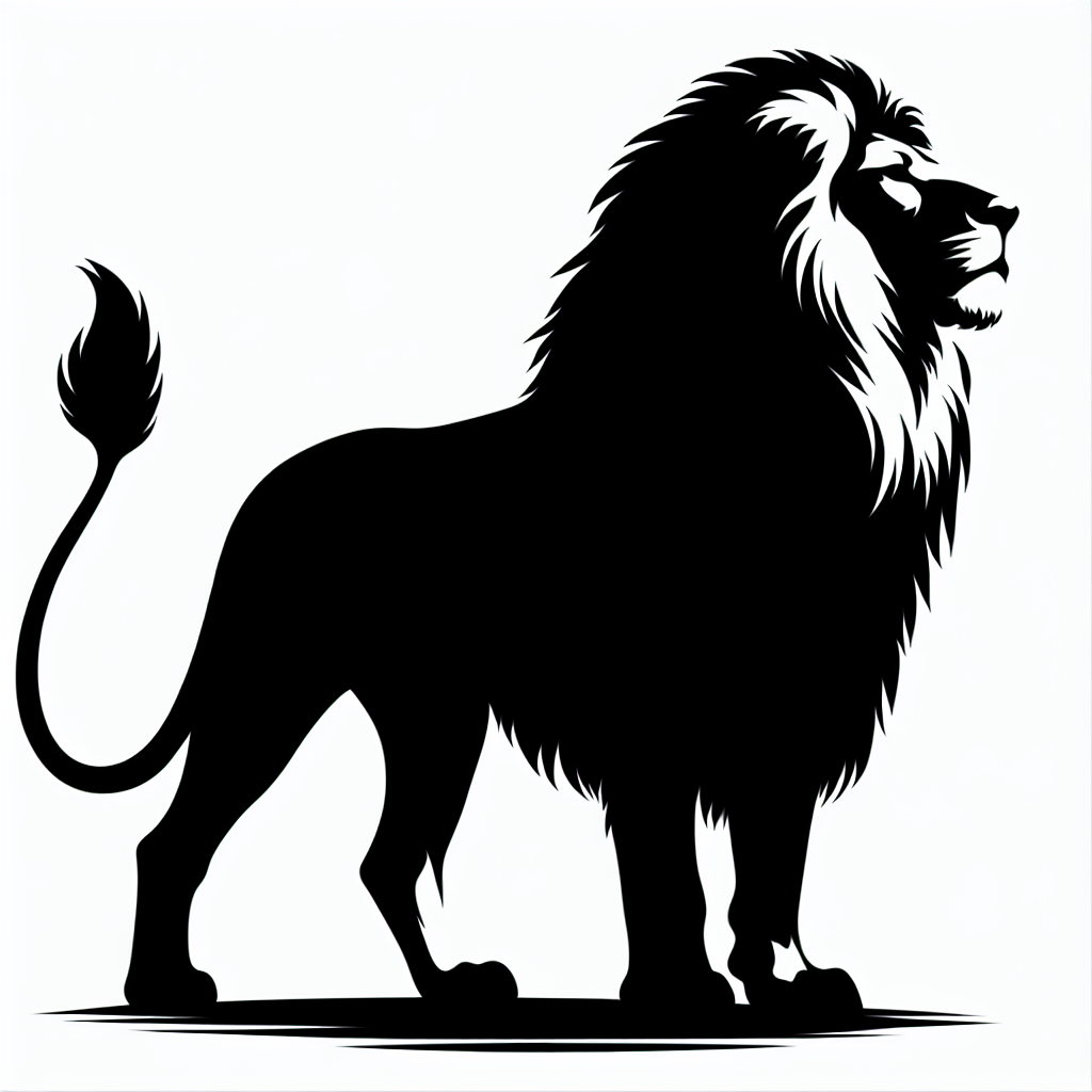 Lion Vector Silhouette | Digital Download SVG