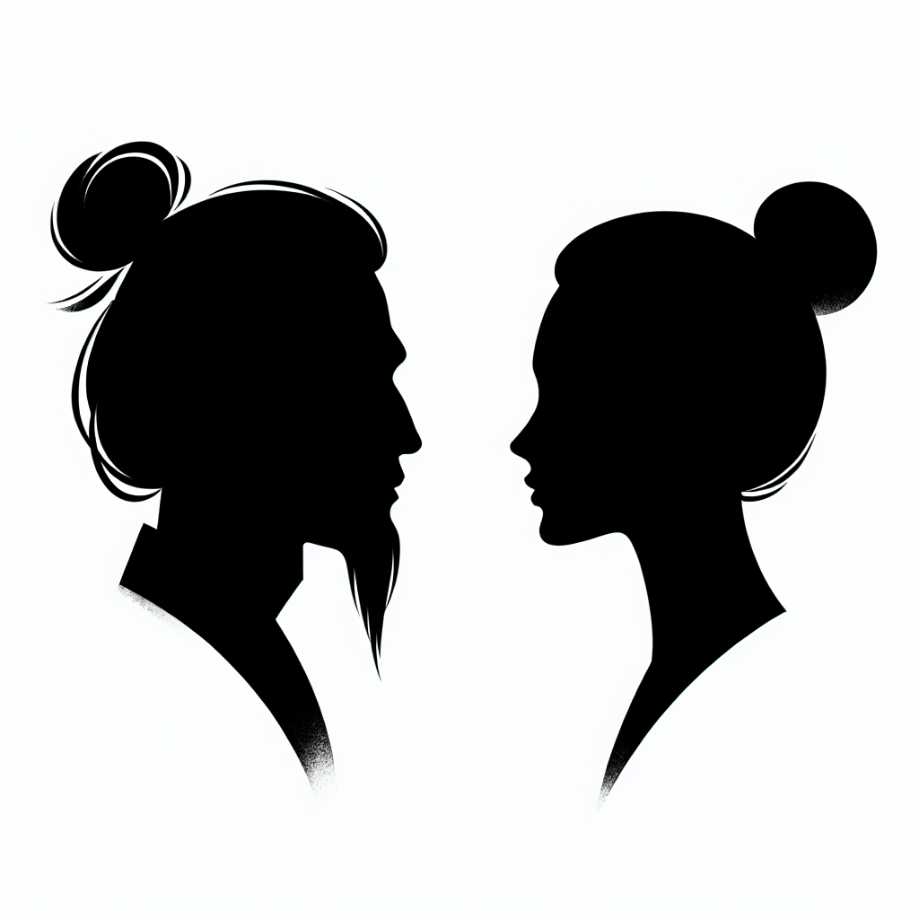 Head Profile (female/male) Vector Silhouette | Digital Download SVG