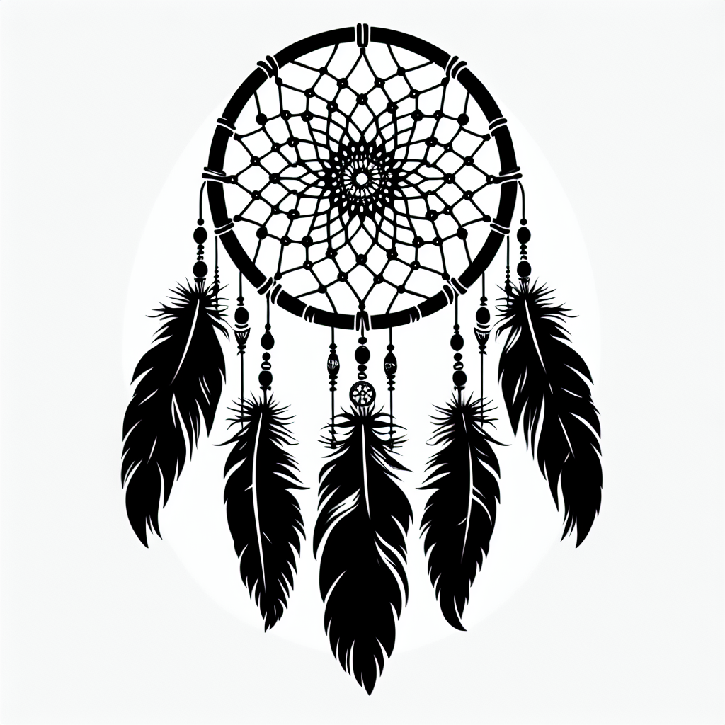 Dreamcatcher Vector Silhouette | Digital Download SVG