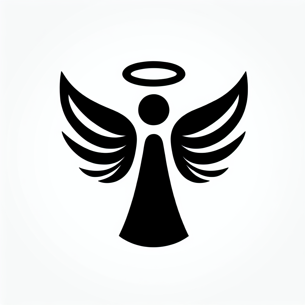 Angel Symbol Vector Silhouette | Digital Download SVG