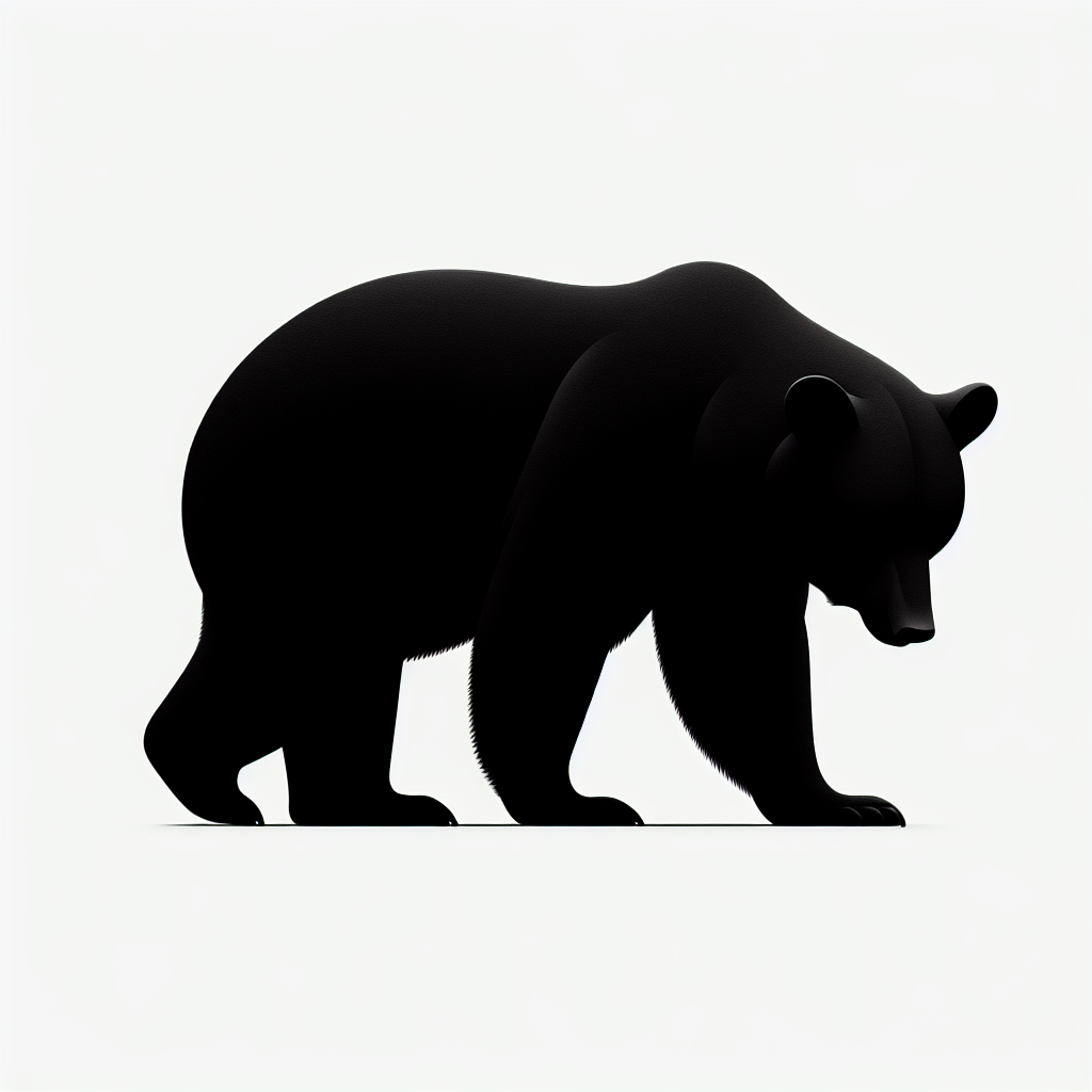 Wildlife & Forest Creatures Bear Vector Silhouette Digital Download