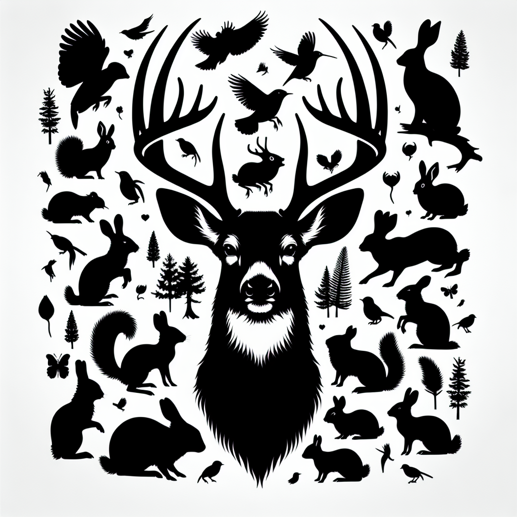 Buck Forest Creatures Vector Silhouette | Digital Download SVG