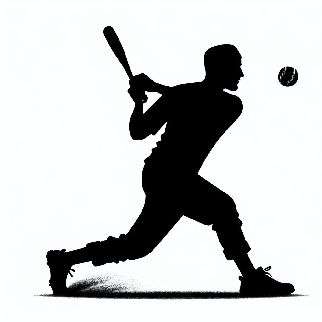 Softball / Sports-playing Boy Silhouettes Vector Silhouette Digital