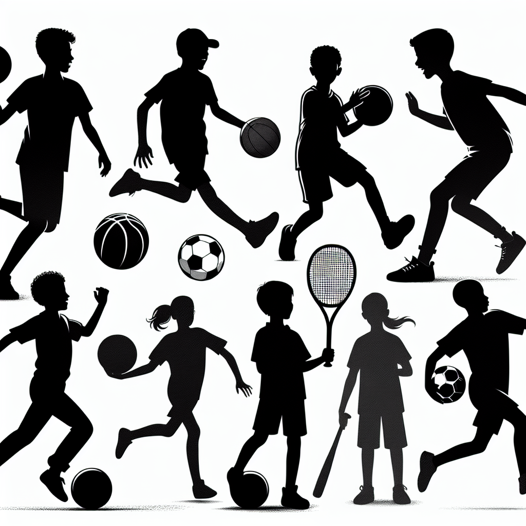 Sports-playing Boy Silhouettes Vector Silhouette Download | SVG Files