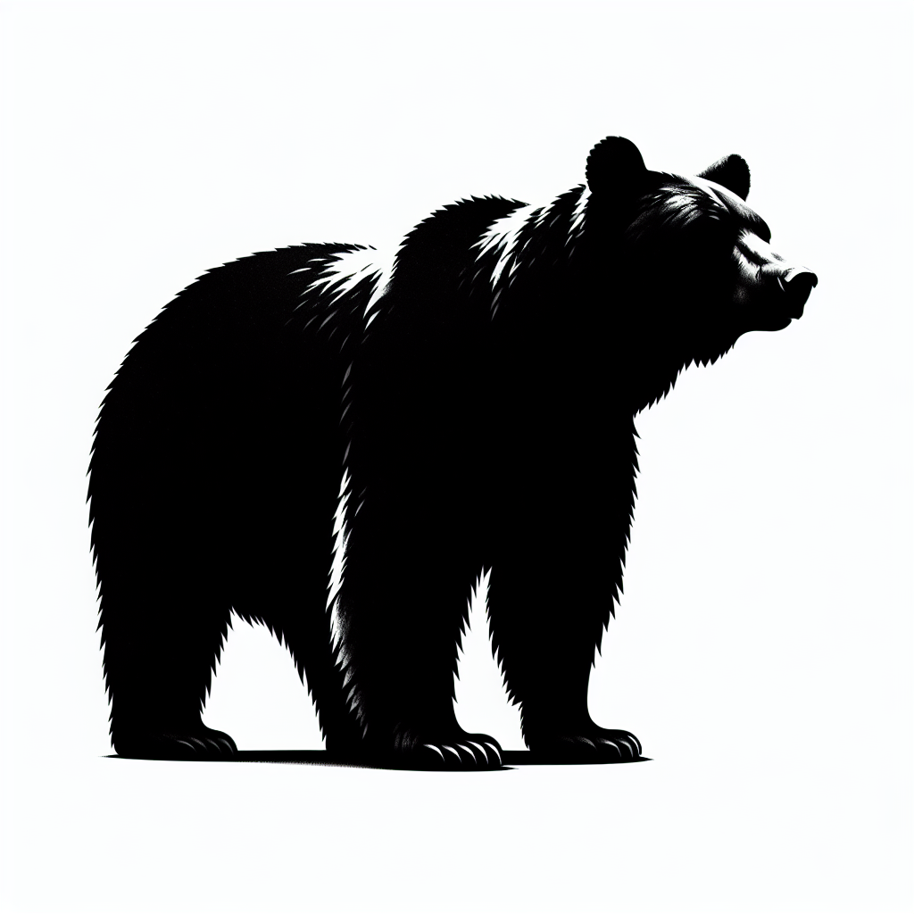 Wildlife & Forest Creatures Bear Vector Silhouette Digital Download